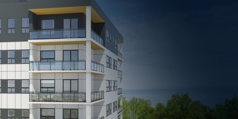 Compass Point apartment building in Port Stanley